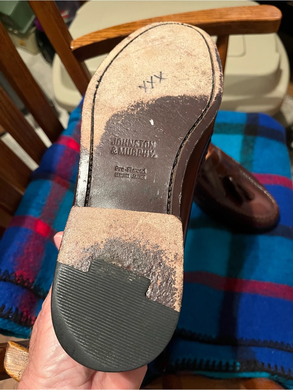 Johnston & Murphy Brown Leather Tassel Loafers 9M - Picture 3 of 3